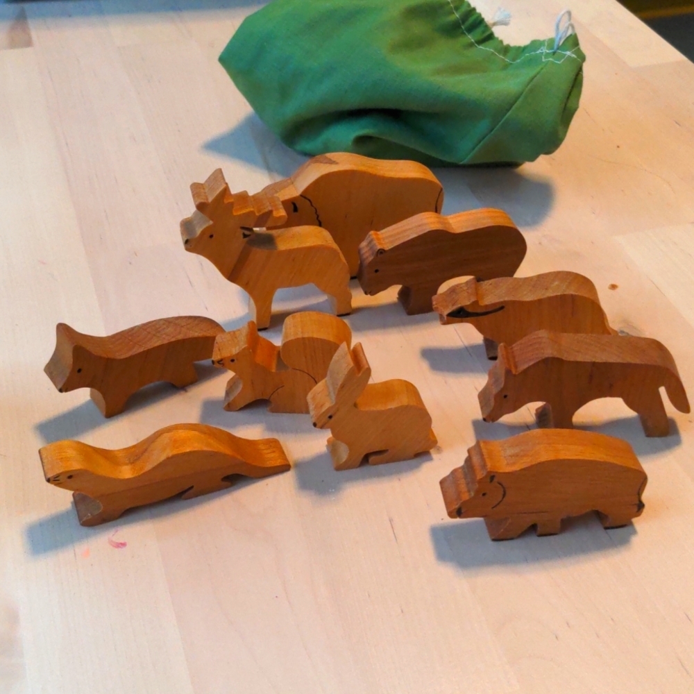 Montessori Handmade Wooden Animals